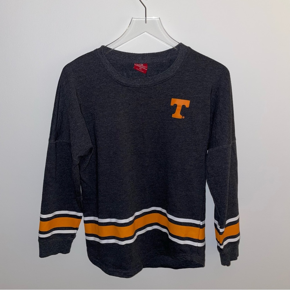 Colosseum Tennessee Volunteers Gray Quarter Sleeve Sweater Top